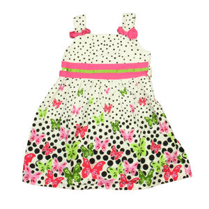 Sunboree Girls White | Black | Pink Dress size: 2-3T